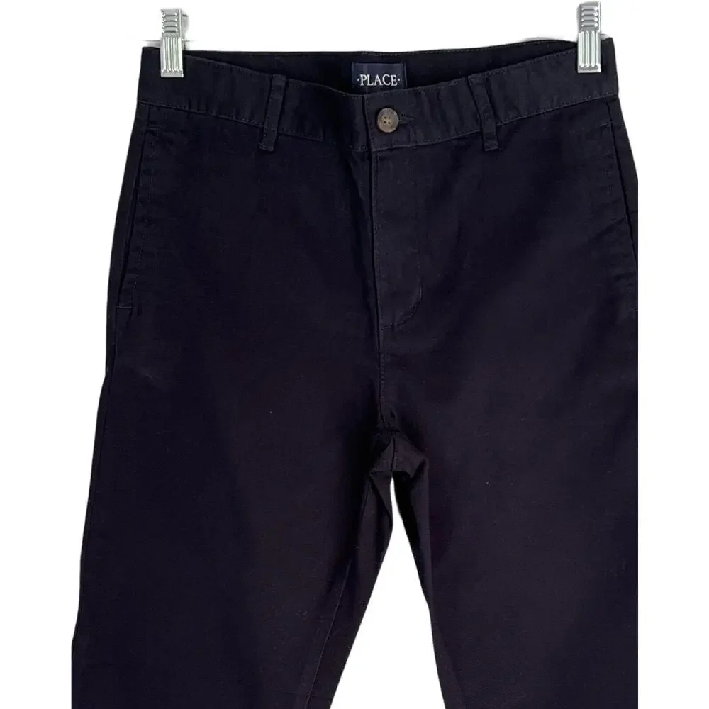 Childrens Place Pants Girls Size 10 Husky Blue Cotton Chino Straight Leg NWT